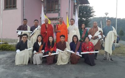Dewathang Jigten Wangchuk Tshogchhung meets His Eminence (retired) Yangbi Lopen Rinpoche of Zhung Dratshang