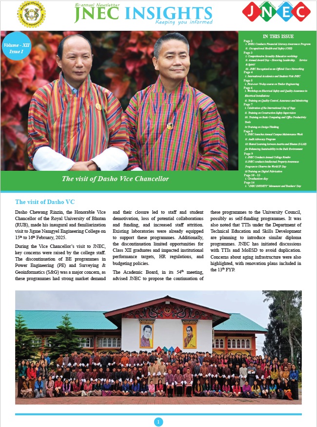Volume XII-Issue I Newsletter cover feb 2025